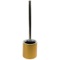 Steel and Gold Finish Round Free Standing Toilet Brush Holder in Resin